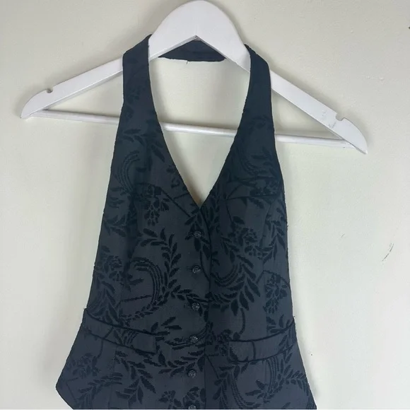 Anne Fontaine Black Brocade Vest - Picture 3 of 10